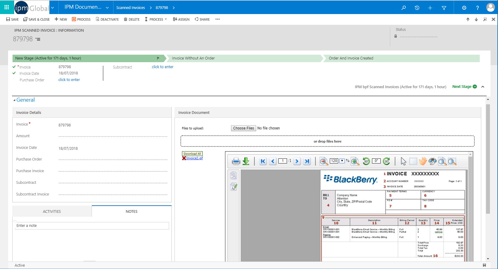 Scanned Invoices