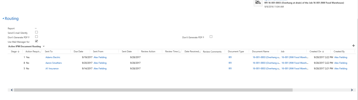IPM DOCUMENT ROUTING